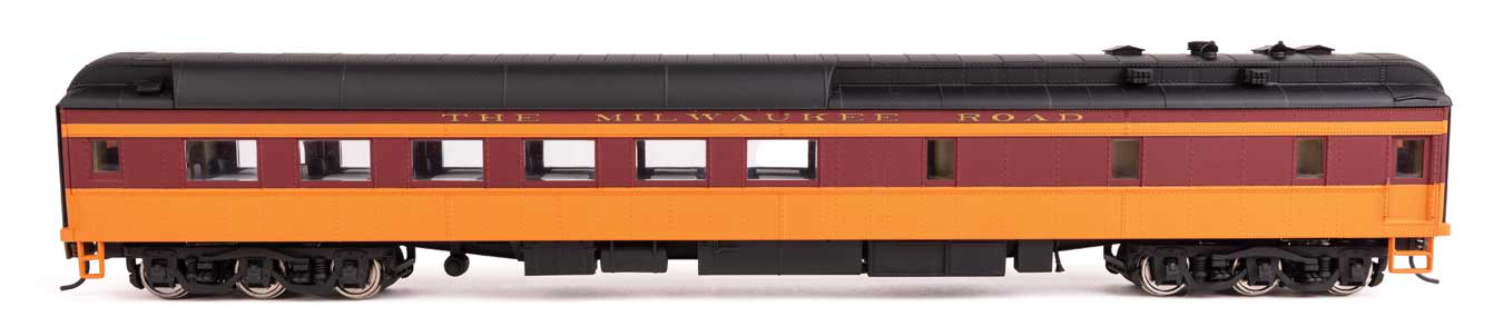 Walthers Proto 920-17705 HO Scale 85' Heavyweight 36 Seat Diner Milwaukee Road #5128 (Lighted)