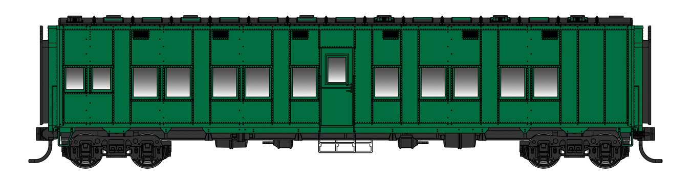Walthers Proto 920-17800 HO Scale Pullman-Standard Troop Sleeper Car Painted Unlettered - Lighted