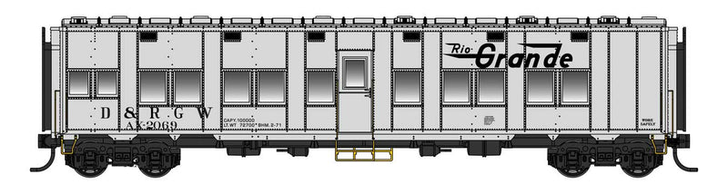 Walthers Proto 920-17805 HO Scale Pullman-Standard Troop Sleeper Car Rio Grande Western D&RGW AX2069 - Lighted