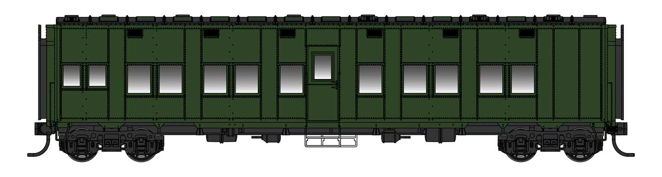 Walthers Proto 920-27800 HO Scale Pullman-Standard Troop Sleeper Painted Unlettered - Standard