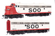Walthers Proto 920-42554 HO Scale FP7/F7B SOO Line 501A/501C DCC/Sound