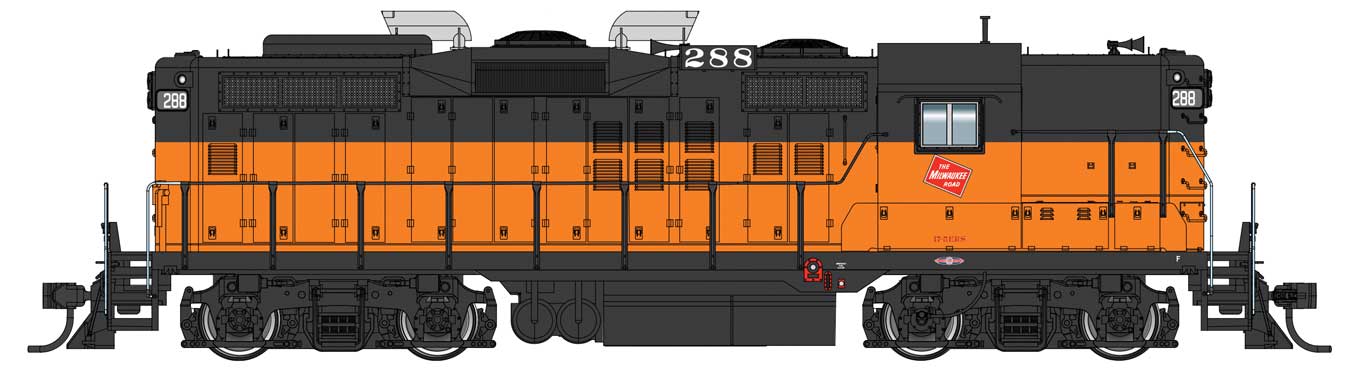Walthers Proto 920-49807 HO Scale EMD GP9 Milwaukee Road MILW 292 w/ DC
