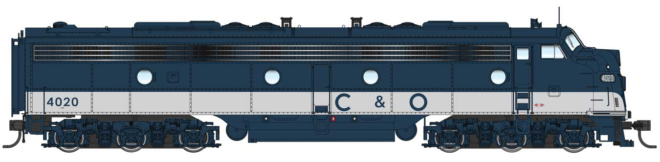 Walthers Proto 920-49913 HO Scale EMD E8A Diesel Chesapeake & Ohio C&O 4028 DC