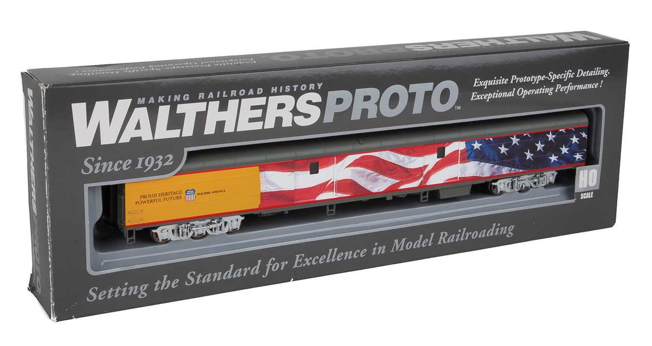 Walthers Proto 920-9205 HO Scale 85' ACF Baggage Union Pacific UP 5779 American Flag Graphics