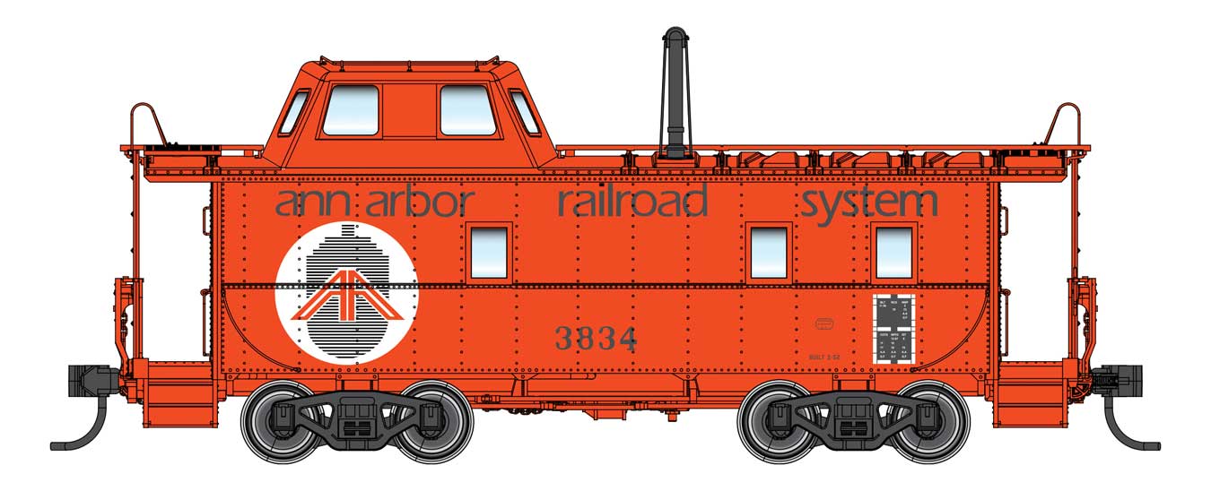 Walthers Proto Streamlined Caboose Ann Arbor AA