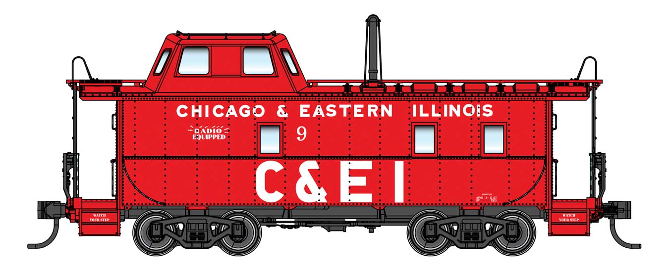 Walthers Proto Streamlined Caboose Chicago & Eastern Illinois C&EI
