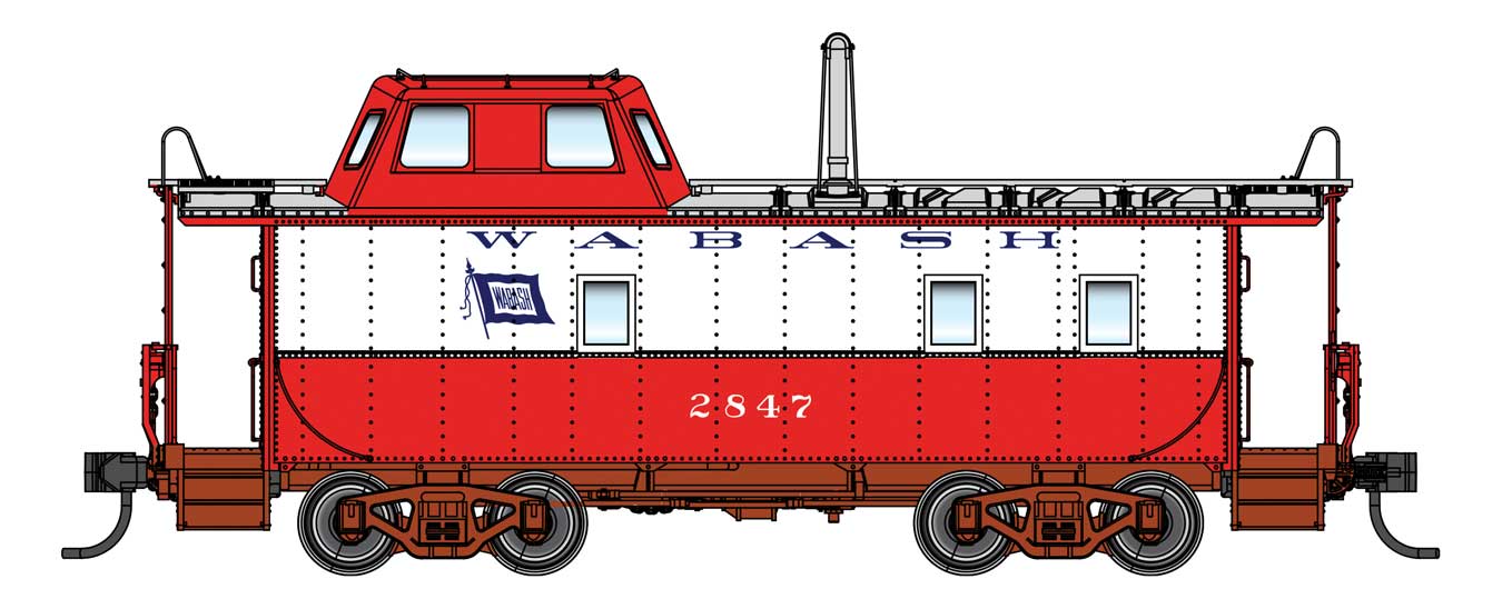 Walthers Proto Streamlined Caboose Wabash WAB