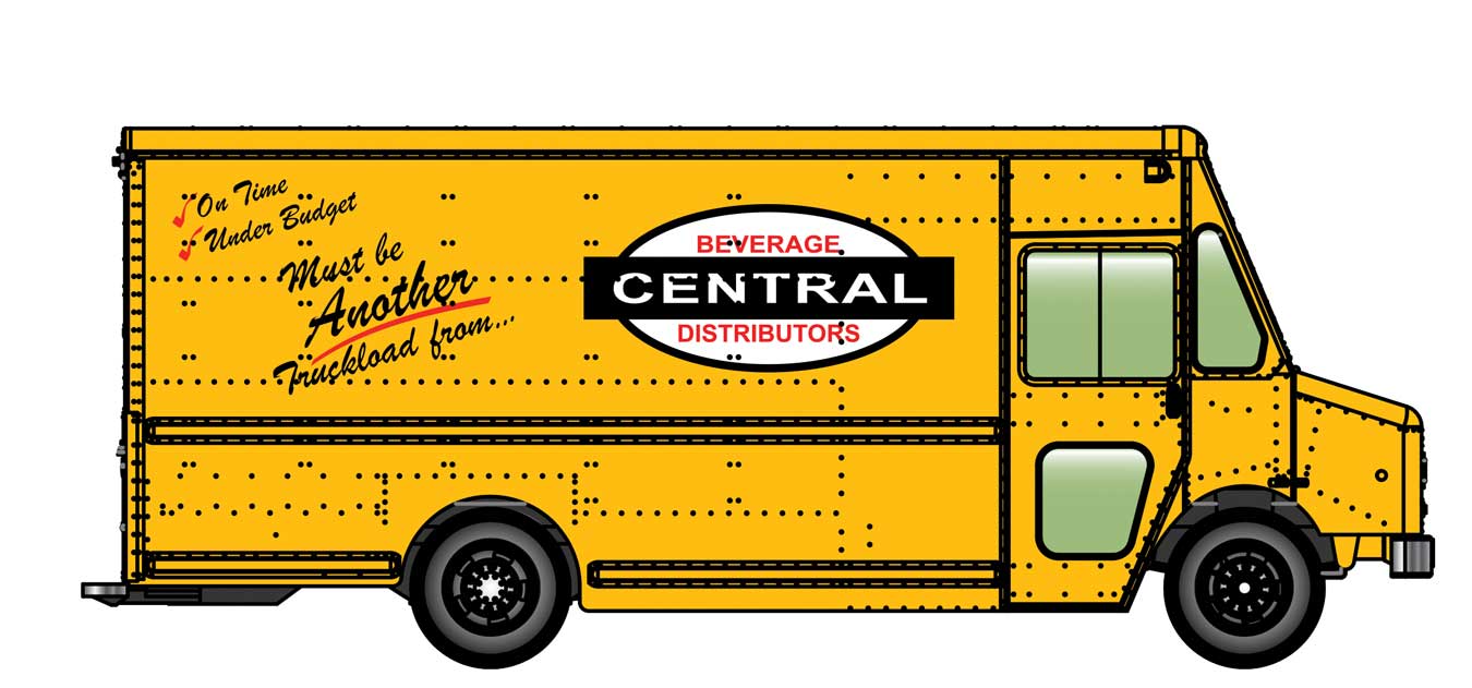 Walthers SceneMaster 949-12104 HO Scale (1:87) Morgan Olson Star Van Central Beverage