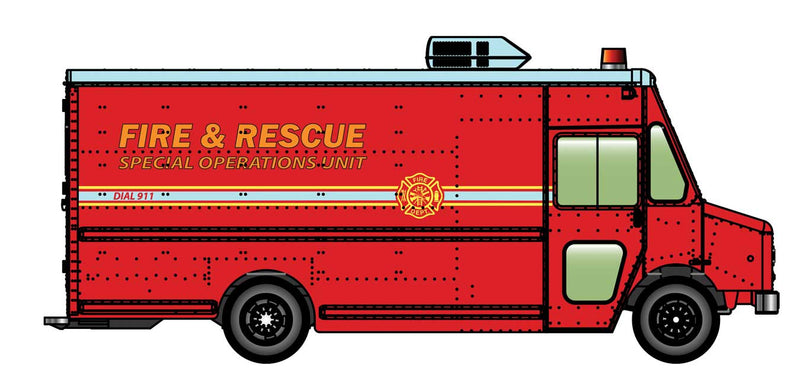 Walthers SceneMaster 949-12107 HO Scale (1:87) Morgan Olson Star Van Fire Department