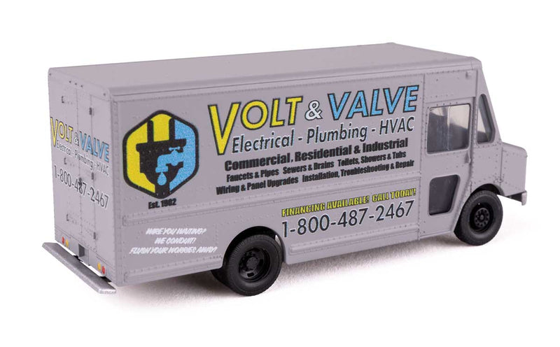 Walthers SceneMaster 949-12118 HO Scale Morgan Olson Star Van - Volt & Valve Plumping, HVAC & Electrical