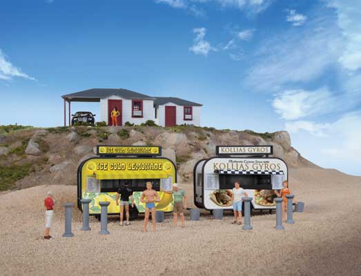 Walthers SceneMaster 949-2906 HO Scale Gyro and Lemonade Food Trailers Kit
