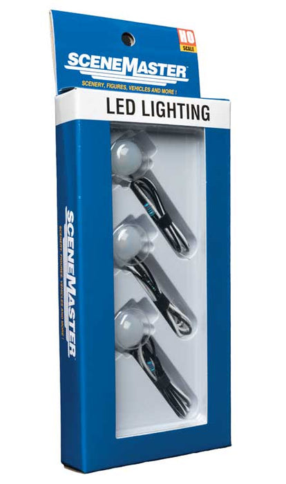 Walthers SceneMaster 949-4871 LED Dome Building Light - Natural White (3 Pack)
