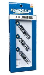 Walthers SceneMaster 949-4875 LED Small Building Light - Cool White (3 Pack)