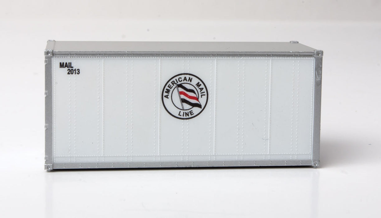 Walthers SceneMaster 949-8660 HO Scale 20' Smooth Container American Mail Line