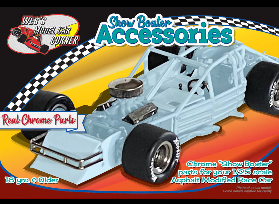 Wes's Model Car Corner 1000 1/25 Asphalt Modified Chrome Accessory Kit