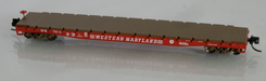 Wheels of Time 50191 N Scale 53'6" General Service Flatcar Western Maryland WM 3 Pack