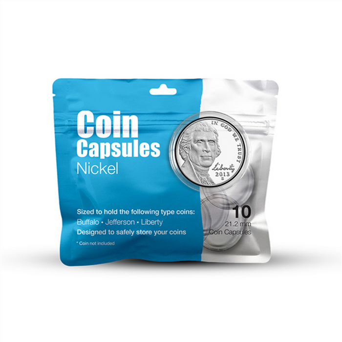 Whitman Publishing 4539 Nickel Coin Capsule (10 Pack)