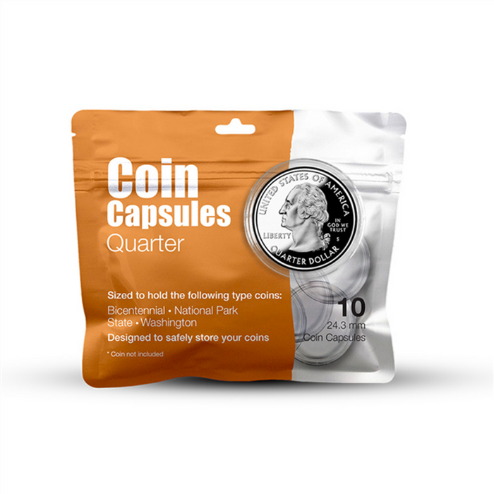 Whitman Publishing 4541 Quarter Coin Capsule (10 Pack)