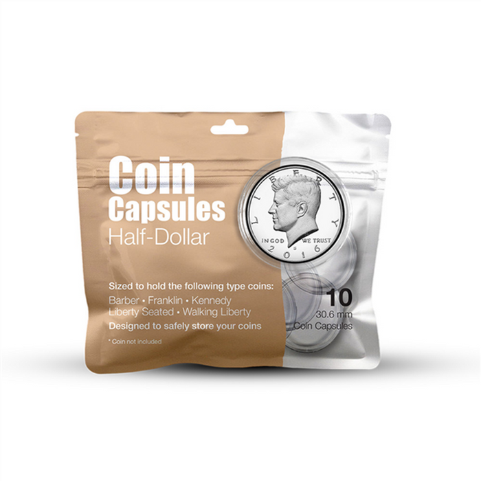 Whitman Publishing 4542 Half Dollar Coin Capsule (10 Pack)