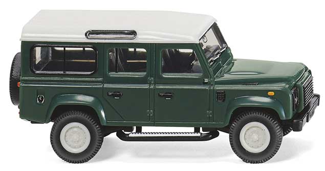 Wiking 10202 HO Scale Land Rover Defender 110 Keswick Green White