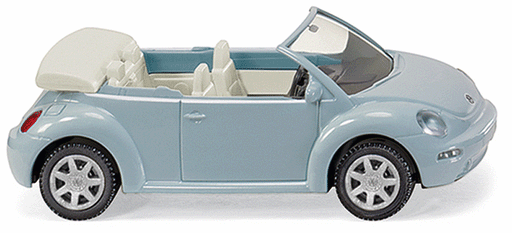 Wiking 3204 HO Scale Volkswagen VW New Beetle Convertible - Aquarius Blue Metallic