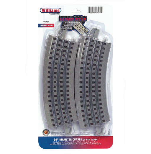 Williams by Bachmann 00281 O Gauge E-Z Track 36" Curve (4 Pack)