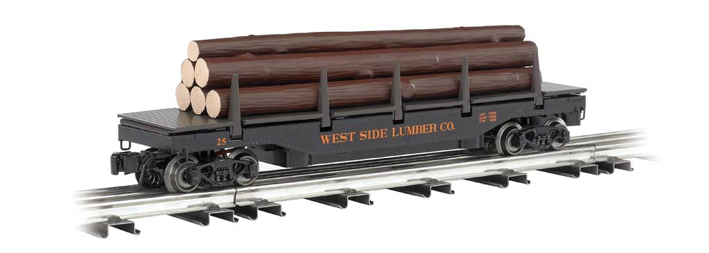 Williams by Bachmann 47927 O Gauge Operating Log Dump Car West Side Lumber