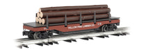 Williams by Bachmann 47928 O Gauge Operating Log Dump Car Yellow Pine Lumber