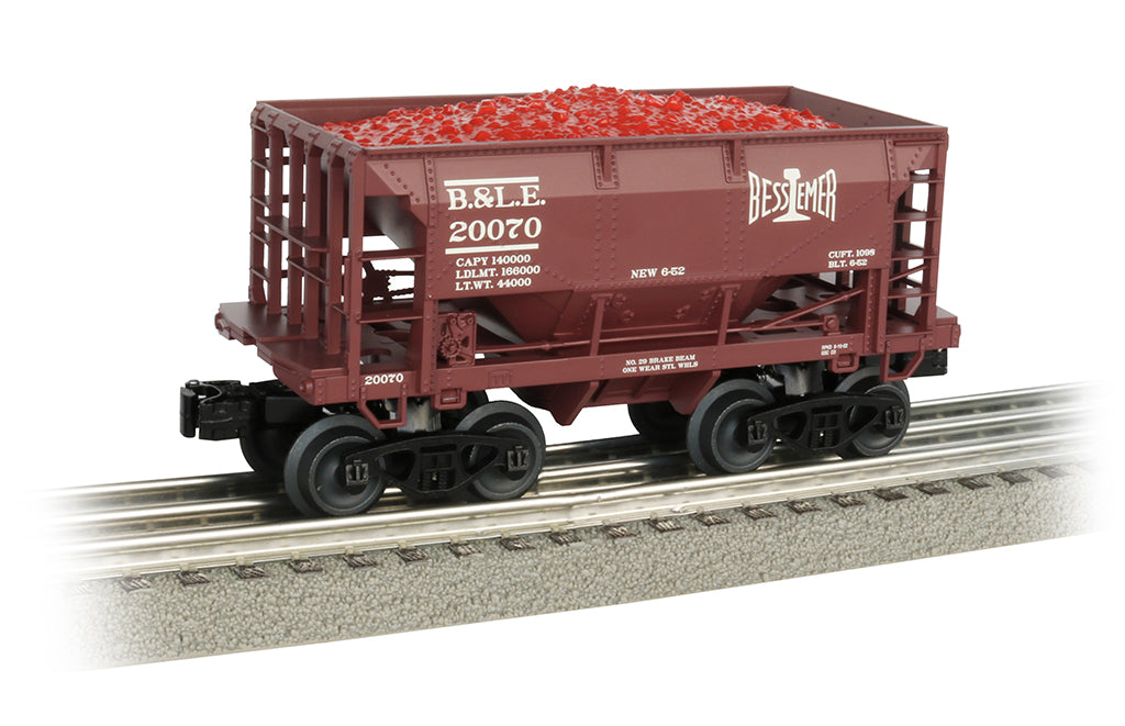 Williams by Bachmann 48502 O Gauge 70 Ton Ore Car Bessemer & Lake Erie B&LE