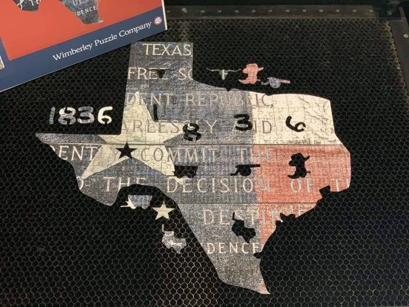 Wimberley Puzzle Company Texas Independence - A Texas Shaped Puzzle | 190 Piece Puzzle