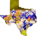 Wimberley Puzzle Company Bluebonnets and Indian Paintbrush | Texas Shaped Magnet