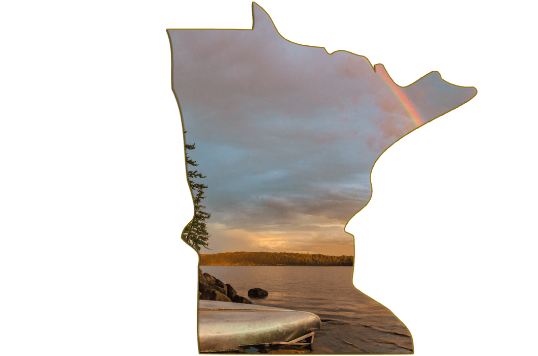 Wimberley Puzzle Company Boundary Waters, After the Storm | Minnesota-Shaped Jumbo Fridge Magnet