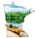 Wimberley Puzzle Company Boundary Waters Voyageurs | Minnesota-Shaped Jumbo Fridge Magnet