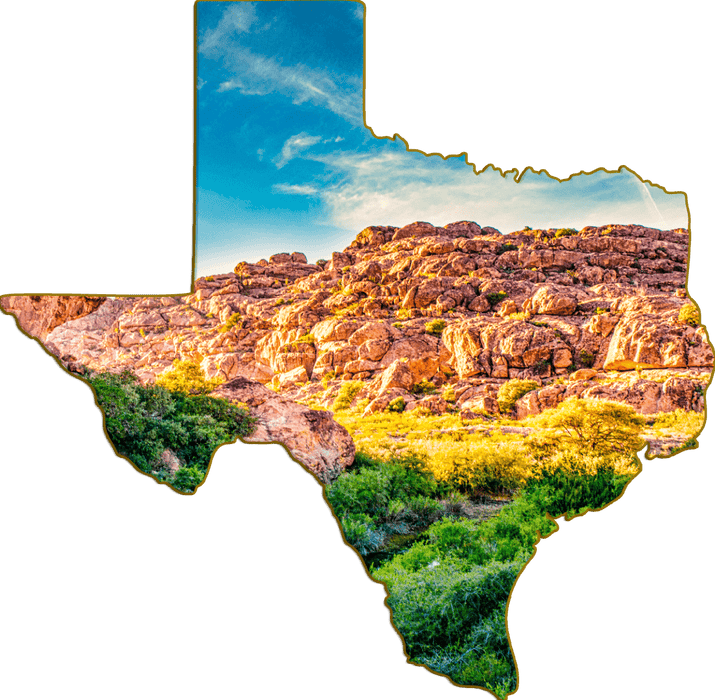 Wimberley Puzzle Company Hueco Tanks, West Texas | Texas-Shaped Magnet