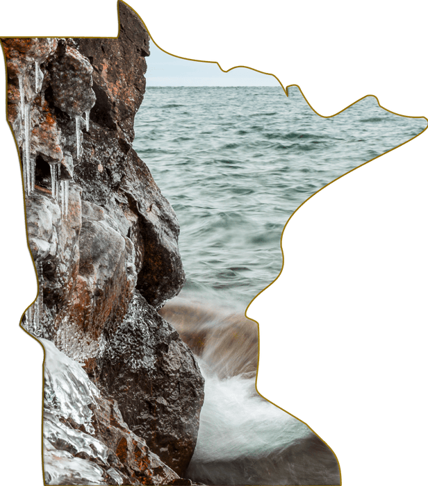 Wimberley Puzzle Company Lake Superior | Minnesota-Shaped Jumbo Fridge Magnet