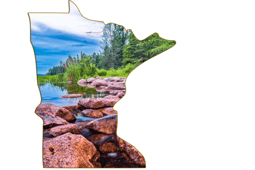 Wimberley Puzzle Company Mississippi River Headwaters | Minnesota-Shaped Jumbo Fridge Magnet