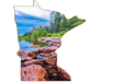 Wimberley Puzzle Company Mississippi River Headwaters | Minnesota-Shaped Jumbo Fridge Magnet