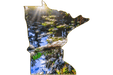 Wimberley Puzzle Company Northwoods Winter | Minnesota-Shaped Jumbo Fridge Magnet