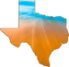 Wimberley Puzzle Company Padre Island National Seashore Abstract Sunset | Texas-Shaped Magnet