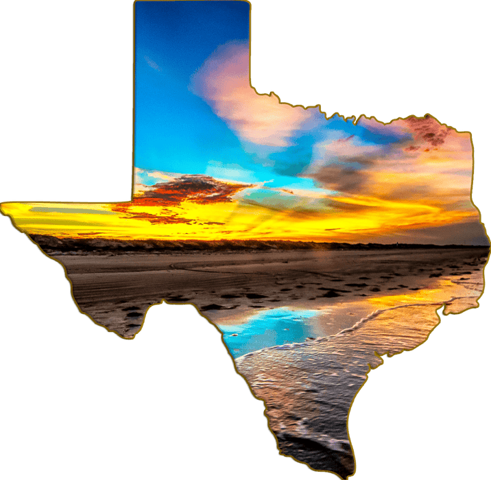 Wimberley Puzzle Company Padre Island Sunset | Texas-Shaped Magnet