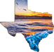 Wimberley Puzzle Company Padre Island Sunset with Bird | Texas-Shaped Magnet