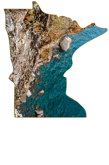 Wimberley Puzzle Company Palisade Head, Lake Superior North Shore | Minnesota-Shaped Jumbo Fridge Magnet