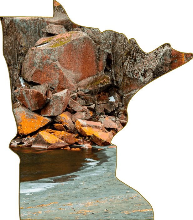 Wimberley Puzzle Company Superior North Shore, Black Sand Beach | Minnesota-Shaped Jumbo Fridge Magnet
