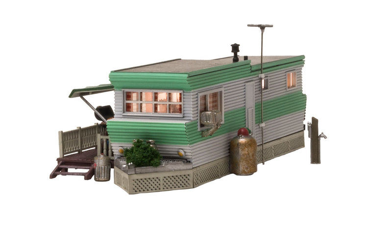 Woodland BR5060 HO Built Up Structure Grillin’ & Chillin’ Trailer