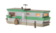 Woodland BR5060 HO Built Up Structure Grillin’ & Chillin’ Trailer