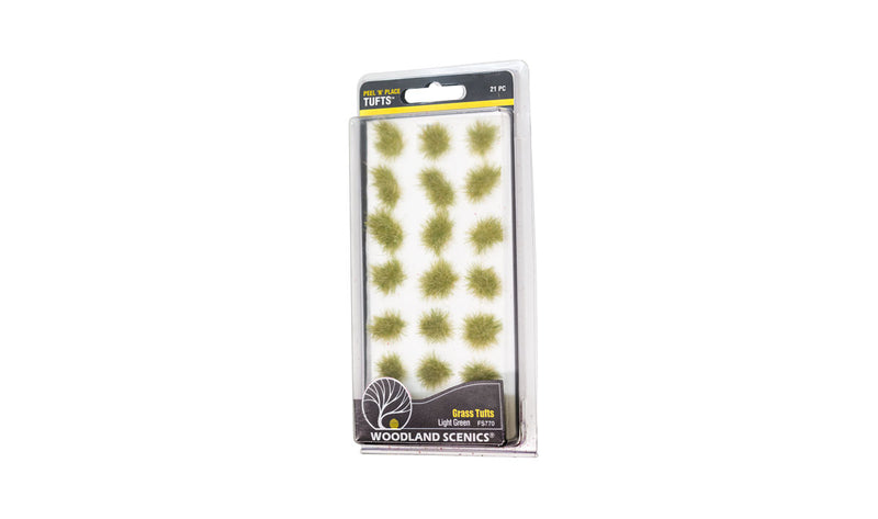 Woodland FS770 Peel 'n' Place Light Green Grass Tufts