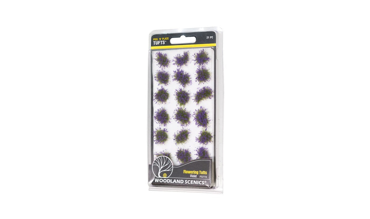 Woodland FS772 Peel 'n' Place Violet Flowering Tufts