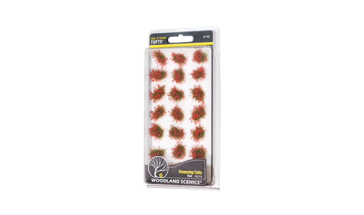 Woodland FS773 Peel 'n' Place Red Flowering Tufts