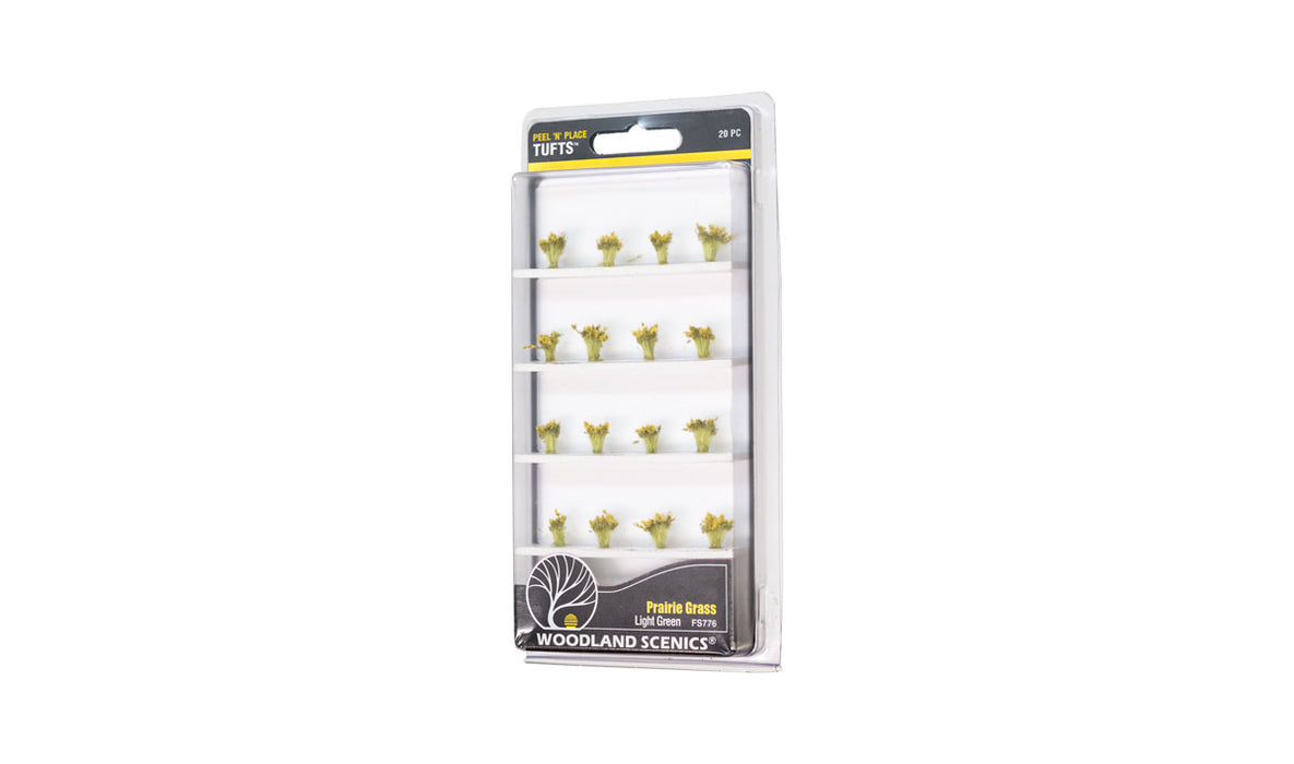 Woodland FS776 Peel 'n' Place Tufts Light Green Tipped Prairie Grass