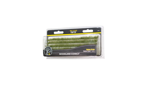 Woodland FS781 Peel 'n' Place Tufts Medium Green Edging Strips